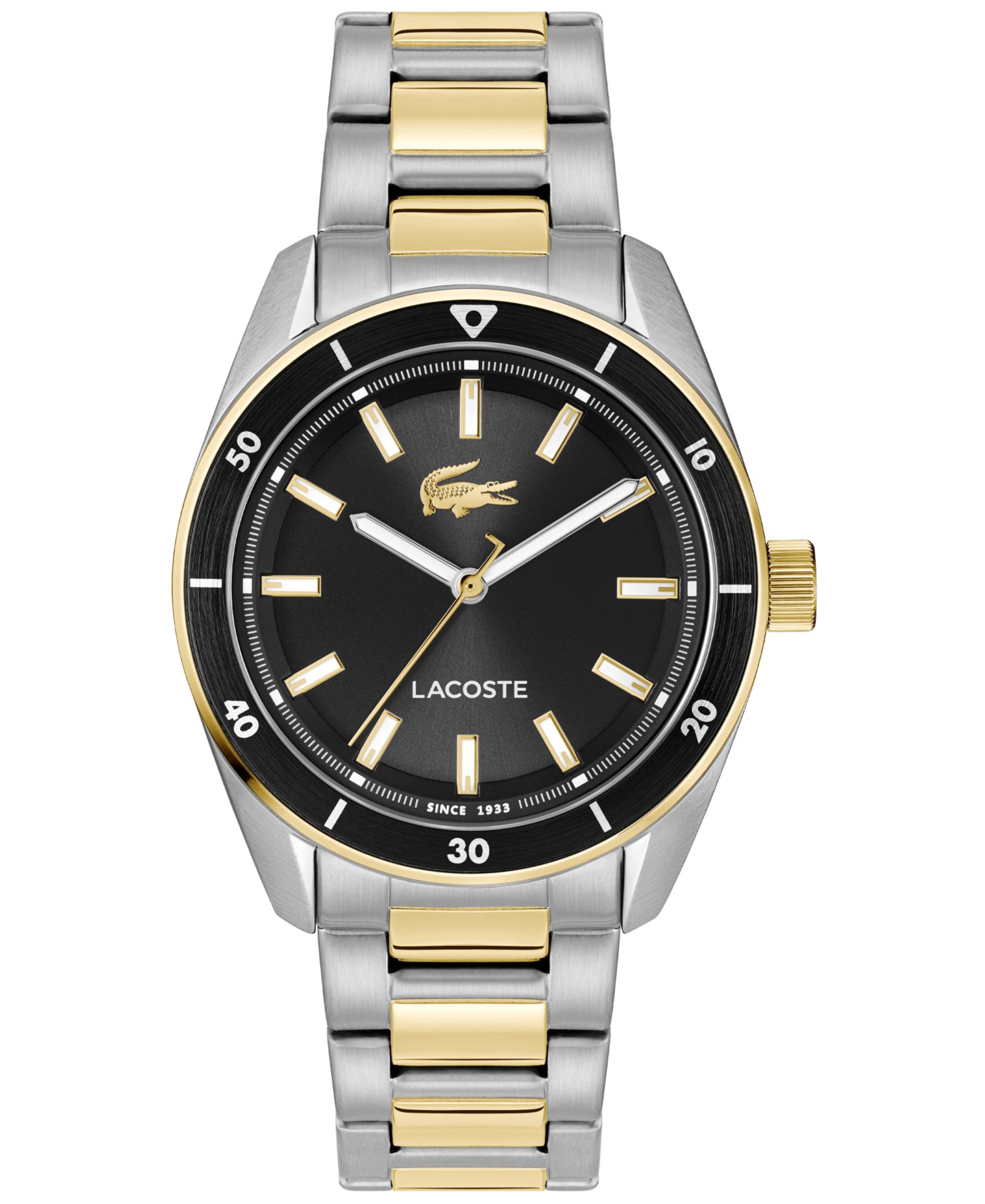 Lacoste Men's Boston Two Tone Stainless Steel Bracelet Watch, 39mm