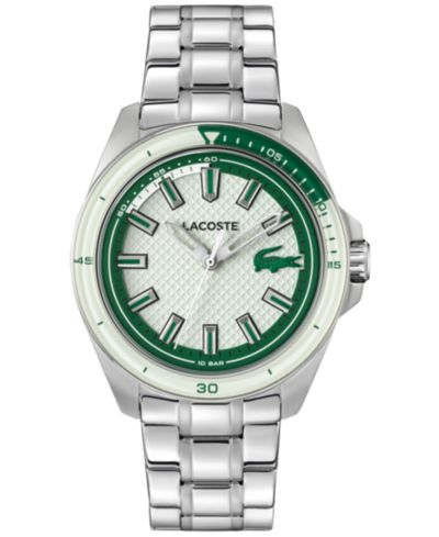 Lacoste Мужские наручные часы Capbreton Silver Tone Stainless Steel 43mm