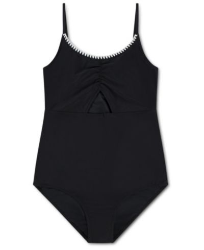 abercrombie kids Детский слитный купальник с вырезами и круглым вырезом