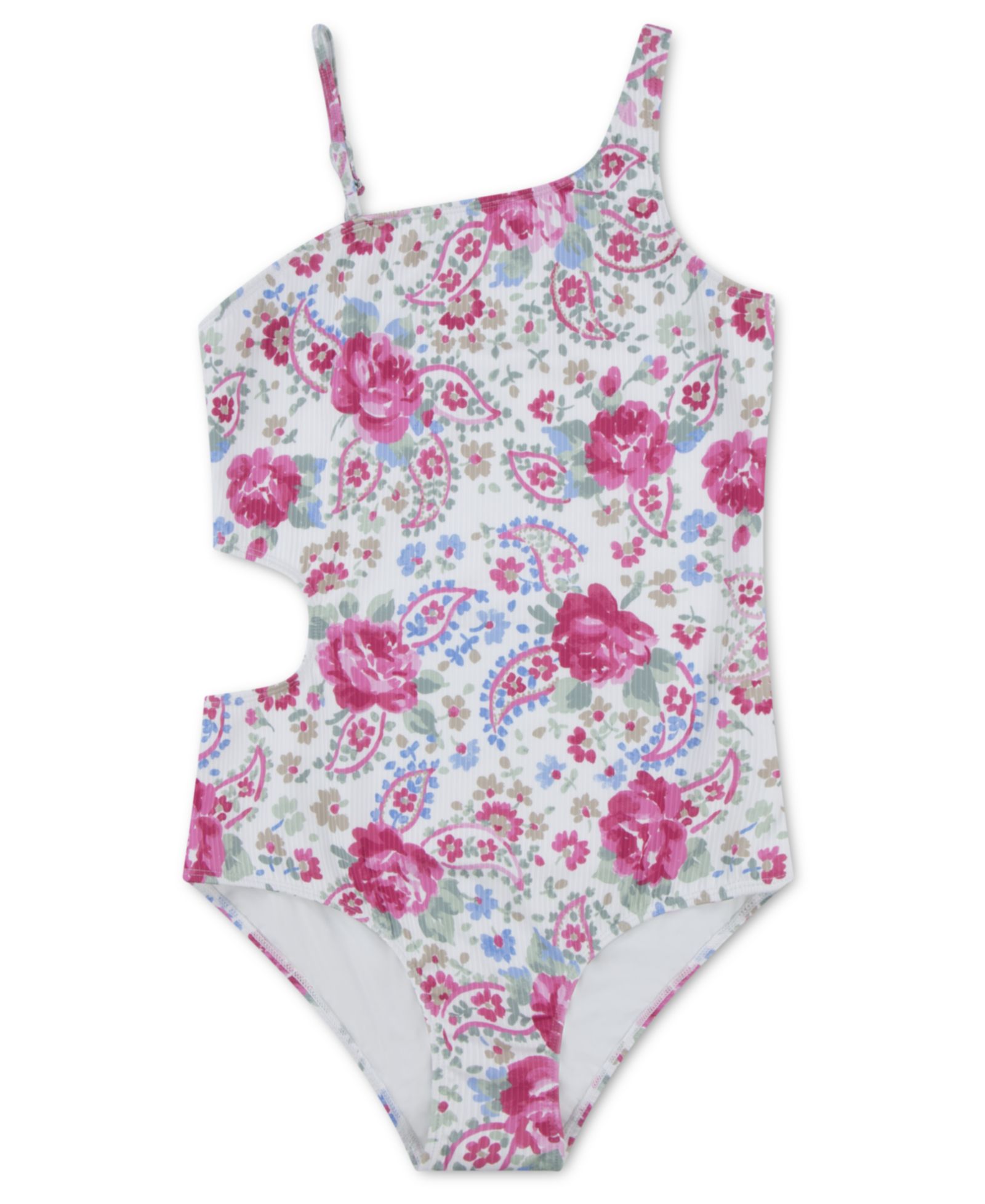 abercrombie kids Girls' Asymmetrical Cutout One-Piece Swimsuit