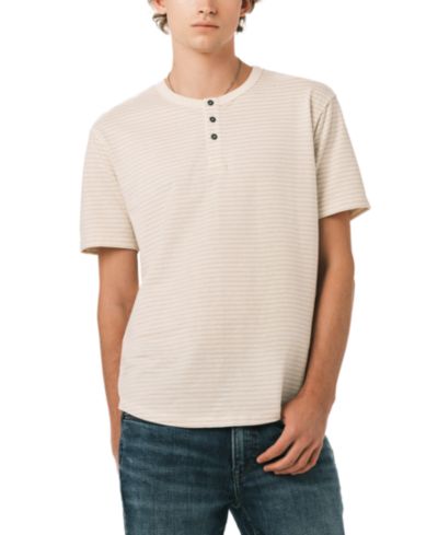 Мужская полосатая футболка Henley с коротким рукавом Buffalo David Bitton