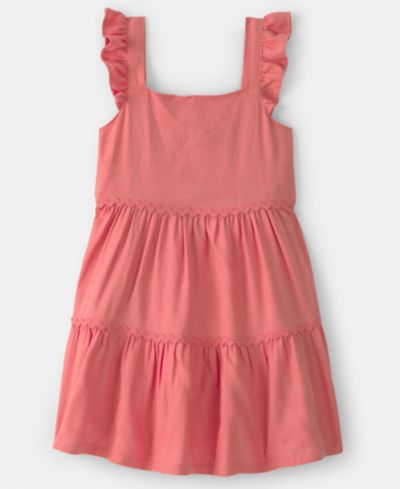 Детское платье Carter's Girls' Toddler 2T-5T Ruffle-Sleeve Tiered