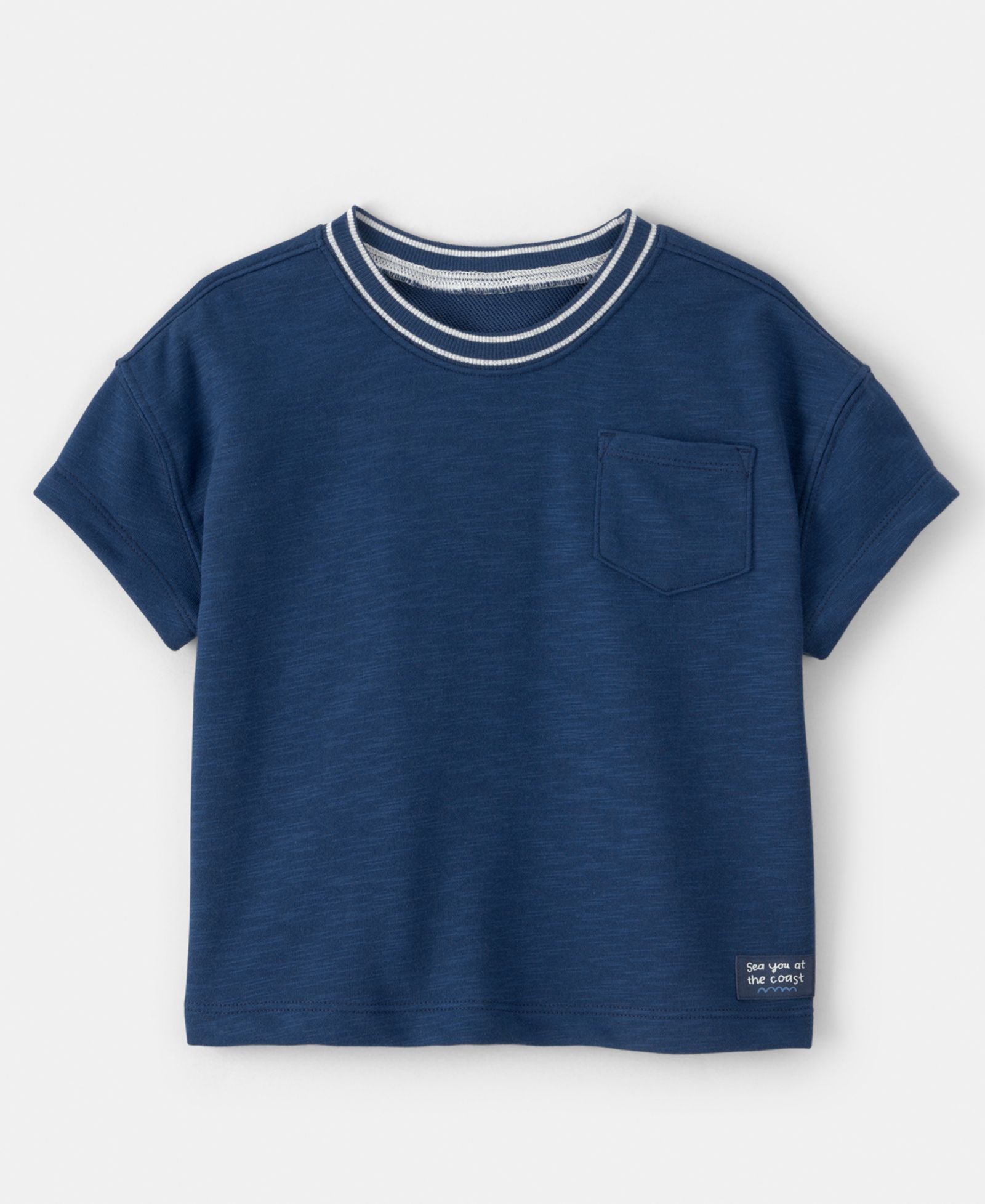 Carter's Boys' Toddler 2T-5T French Terry Pocket Short-Sleeve T-Shirt