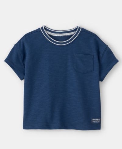 Детская футболка Carter's с карманом из футера, короткий рукав, 2T-5T