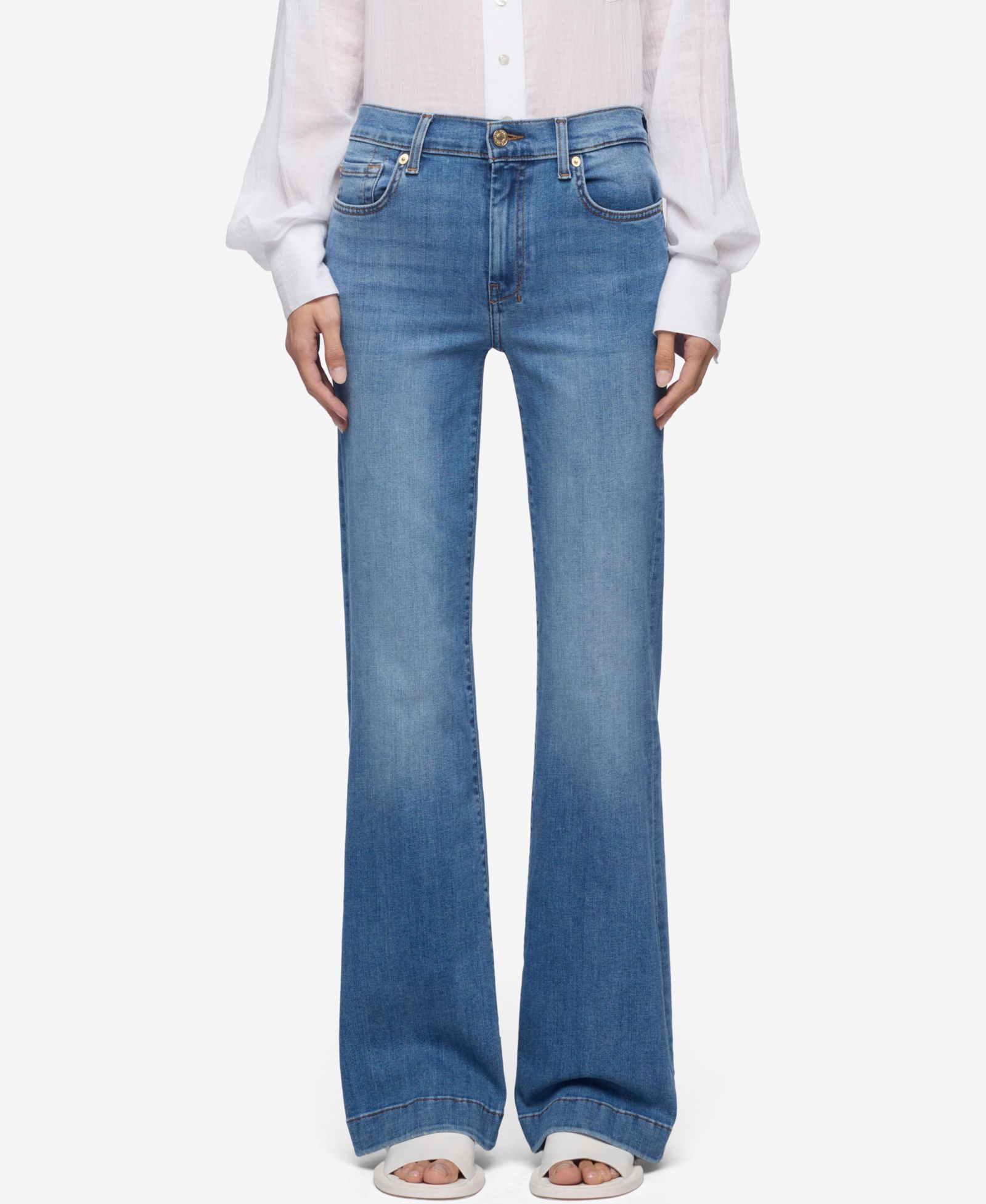 7 For All Mankind Women's Dojo Mid-Rise-Jeans