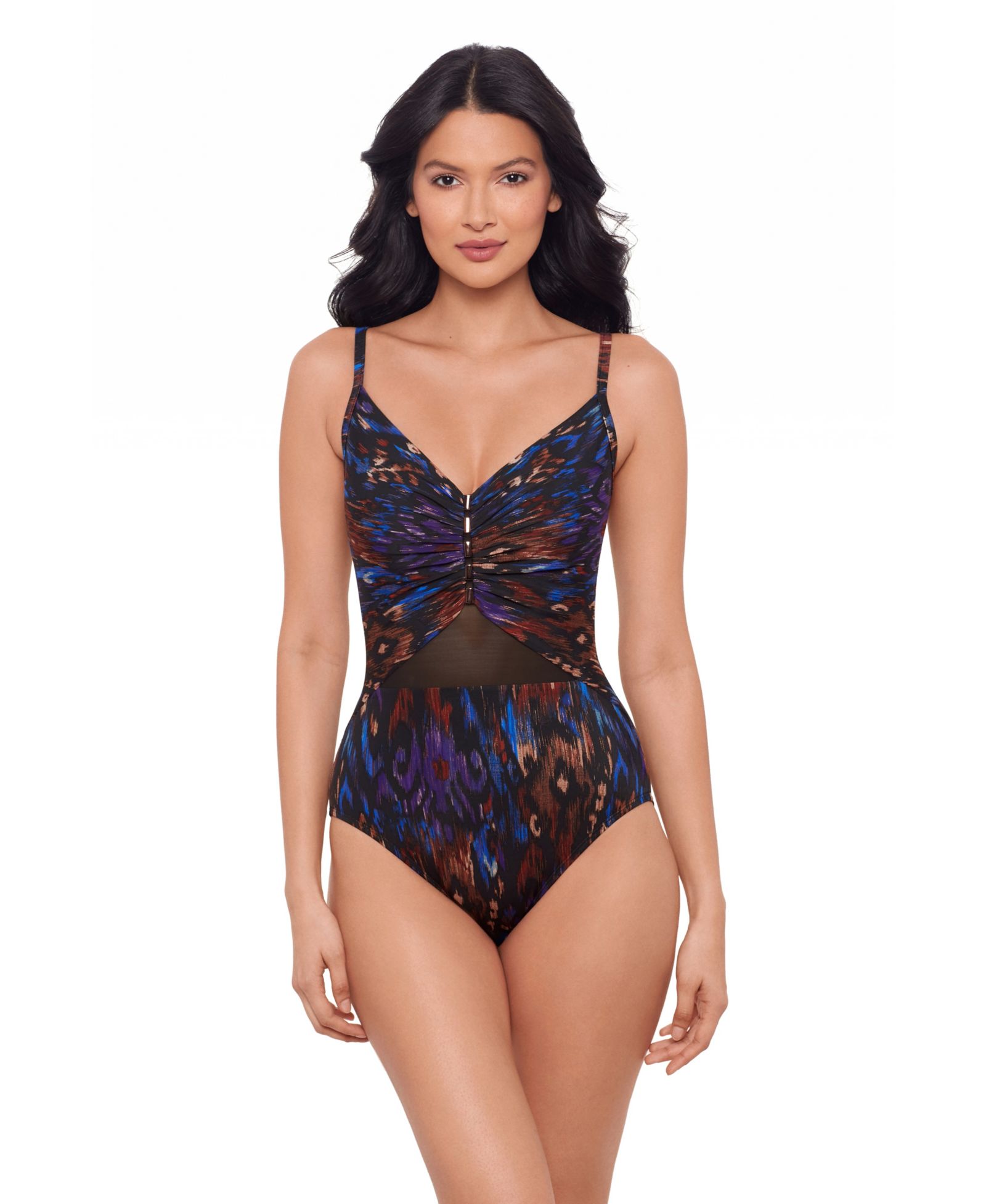 Miraclesuit Women's V-Neck One-Piece Swimsuit