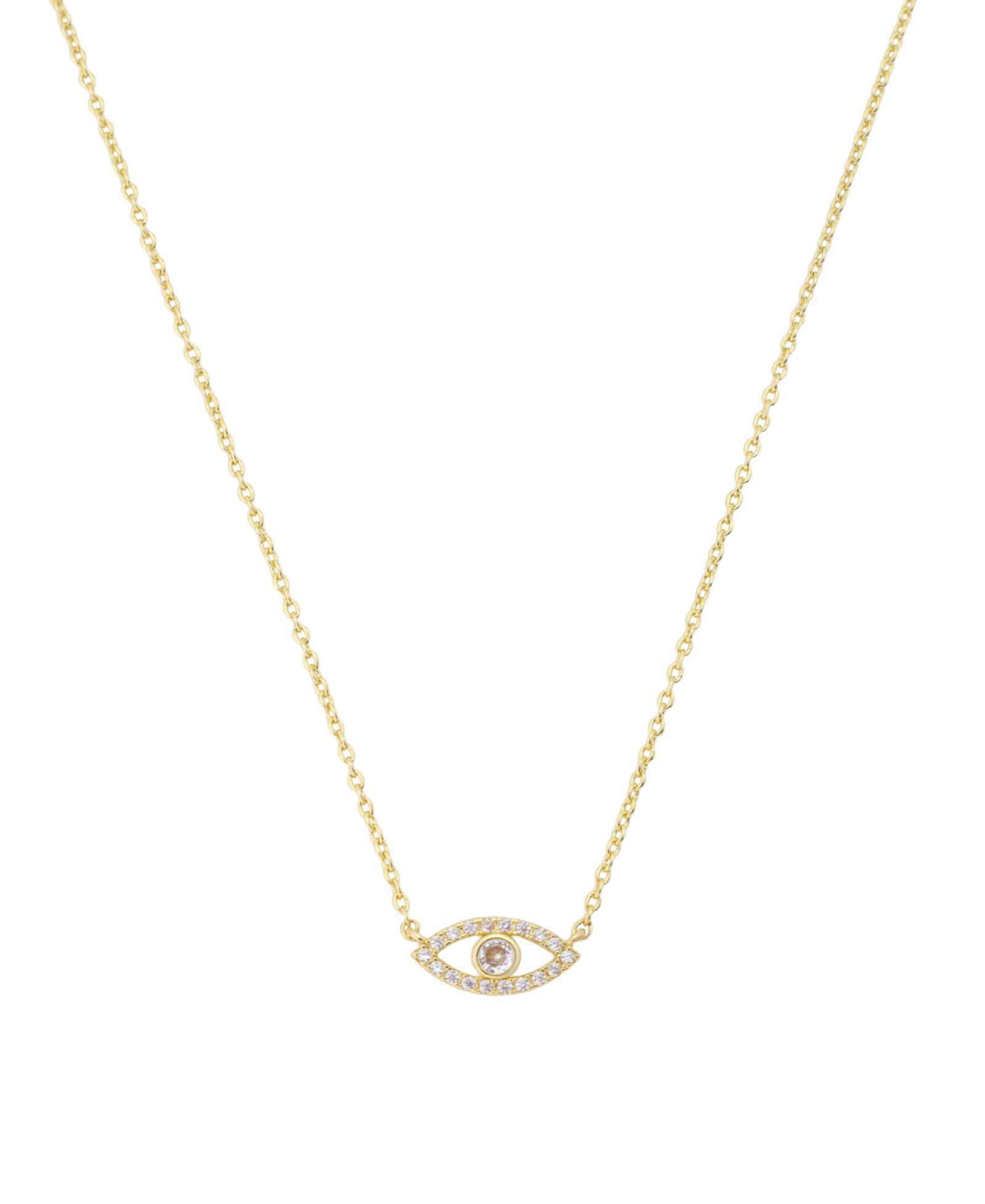 Unwritten Cubic Zirconia Evil Eye Pendant Necklace