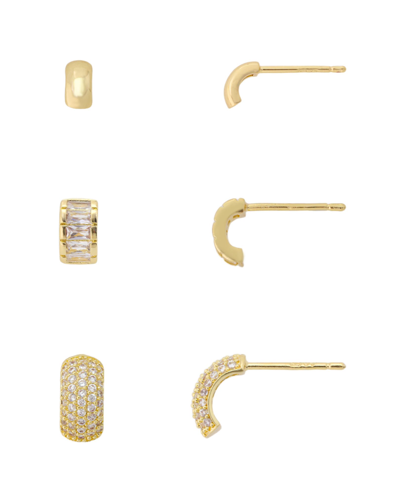 Набор серег Unwritten Cubic Zirconia Mini Hoop Trio