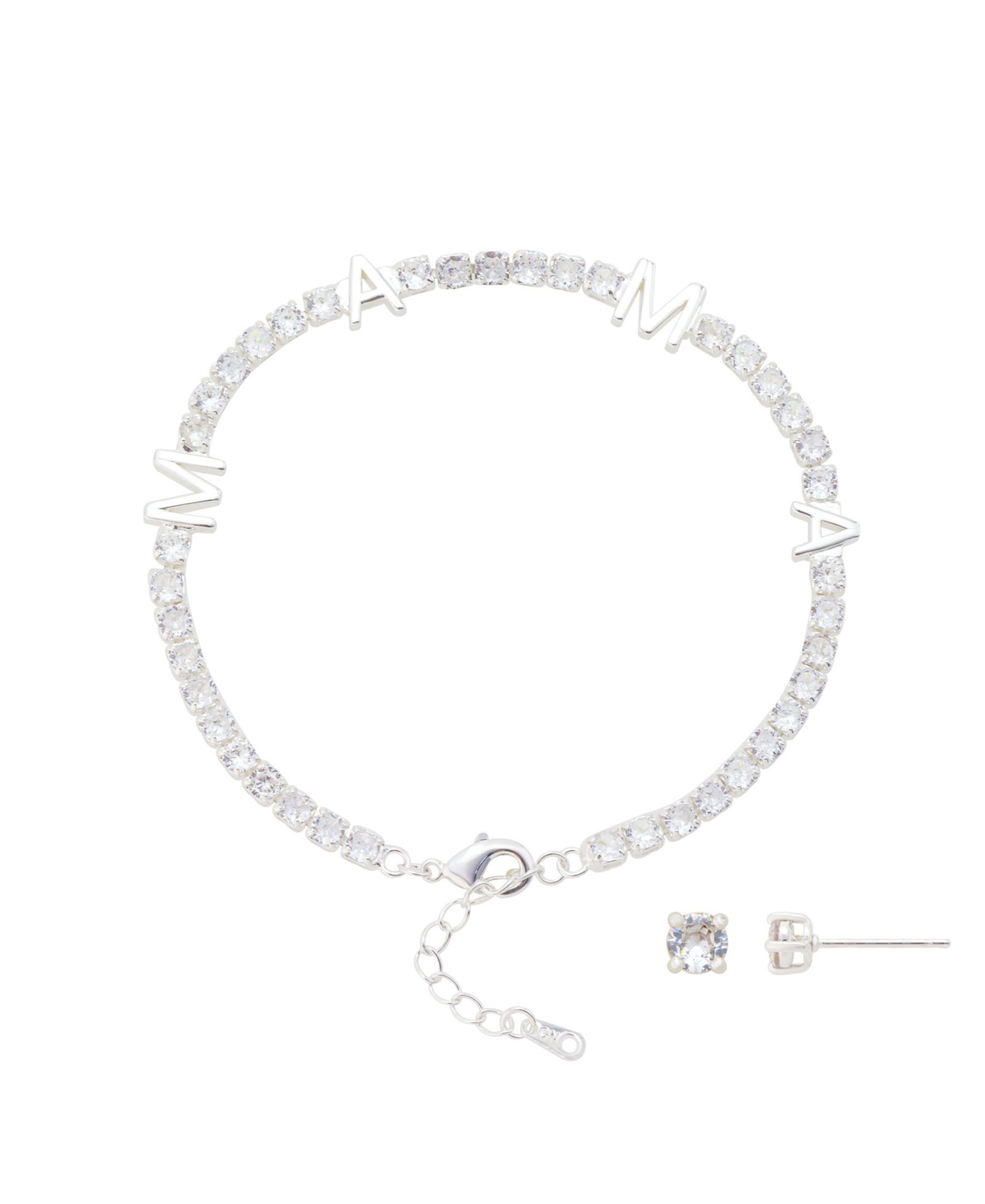 Набор браслет Unwritten Cubic Zirconia Mama Tennis с серьгами