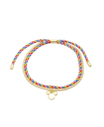 Браслет-боло Disney Mickey Mouse Cubic Zirconia Multi Color Cord Mickey Charm