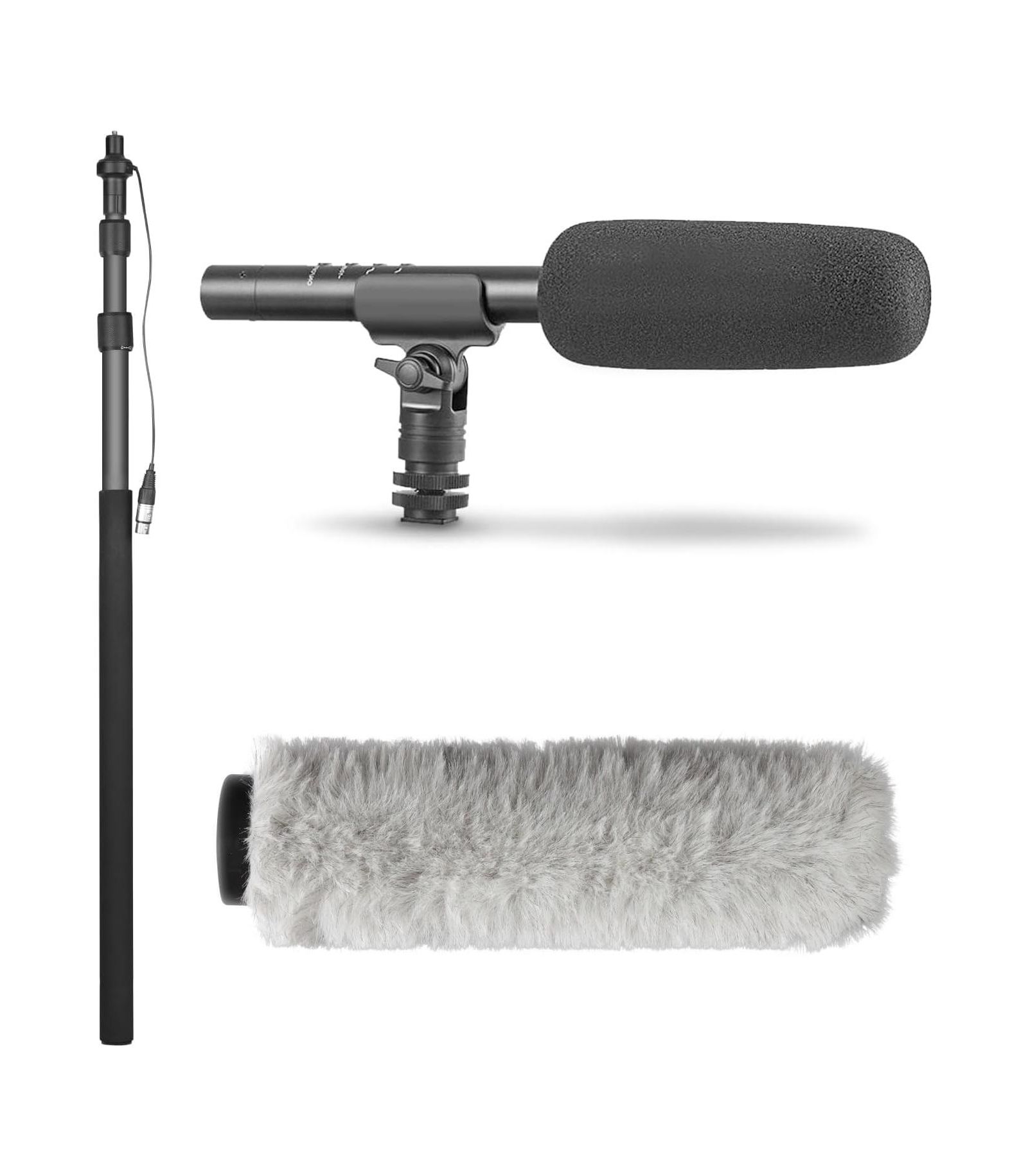 Комплект микрофон Movo Boom Mic - микрофон-пушка с телескопической штангой и кабелем XLR