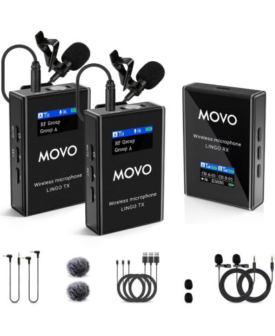 Беспроводная система микрофонов Movo Lingo-Duo для DSLR камер и смартфонов