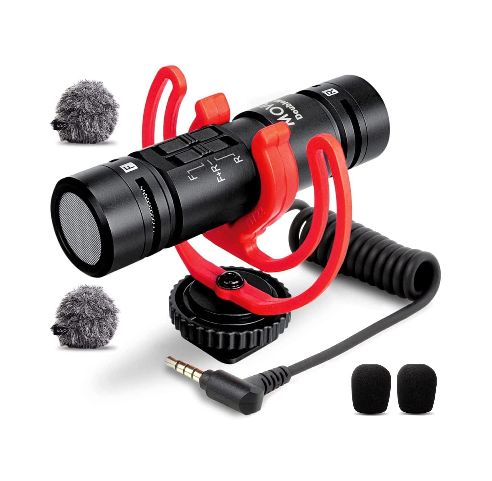 Микрофон Movo DoubleMic V2 Two-Sided Shotgun Mic для iPhone, Android и DSLR