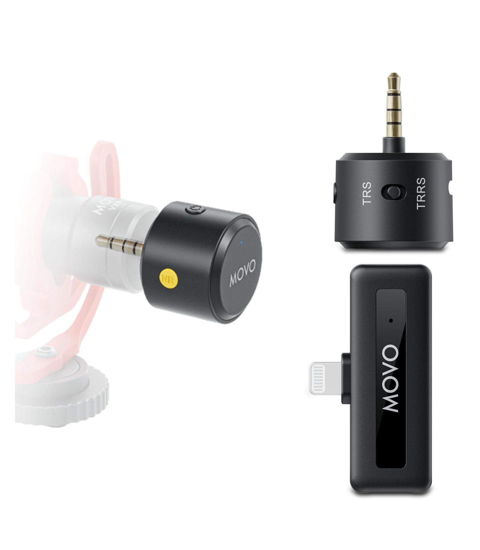 Movo WM-VXR10 Wireless Shotgun Mic Adapter for iPhone/Lightning Devices