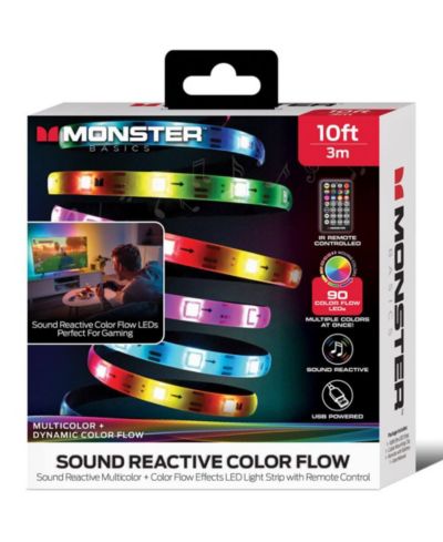 Светодиодная лента MONSTER CABLE RGB-IC с микрофоном, 10-Ft