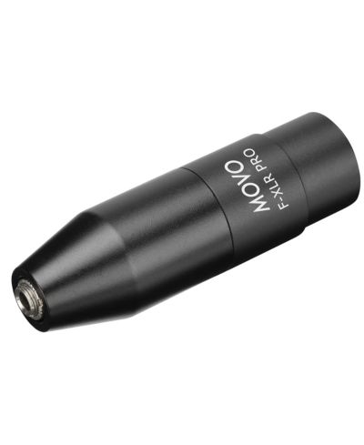 Movo FXLR-PRO 3.5mm (TRS) Mini-Jack Female Microphone Adapter to 3-pin XLR Male Connector with Integrated Phantom Power Converter