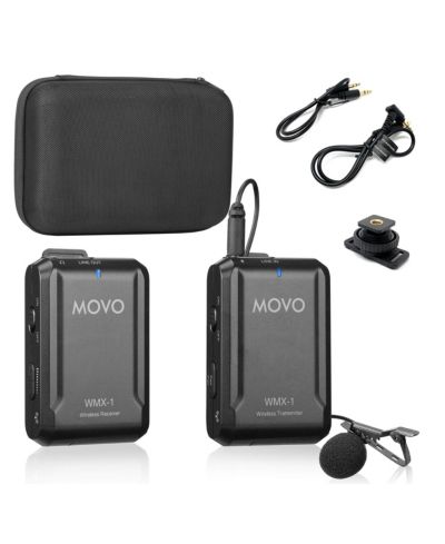 Movo WMX-1 беспроводная петличная микрофонная система 2.4GHz для камер и смартфонов