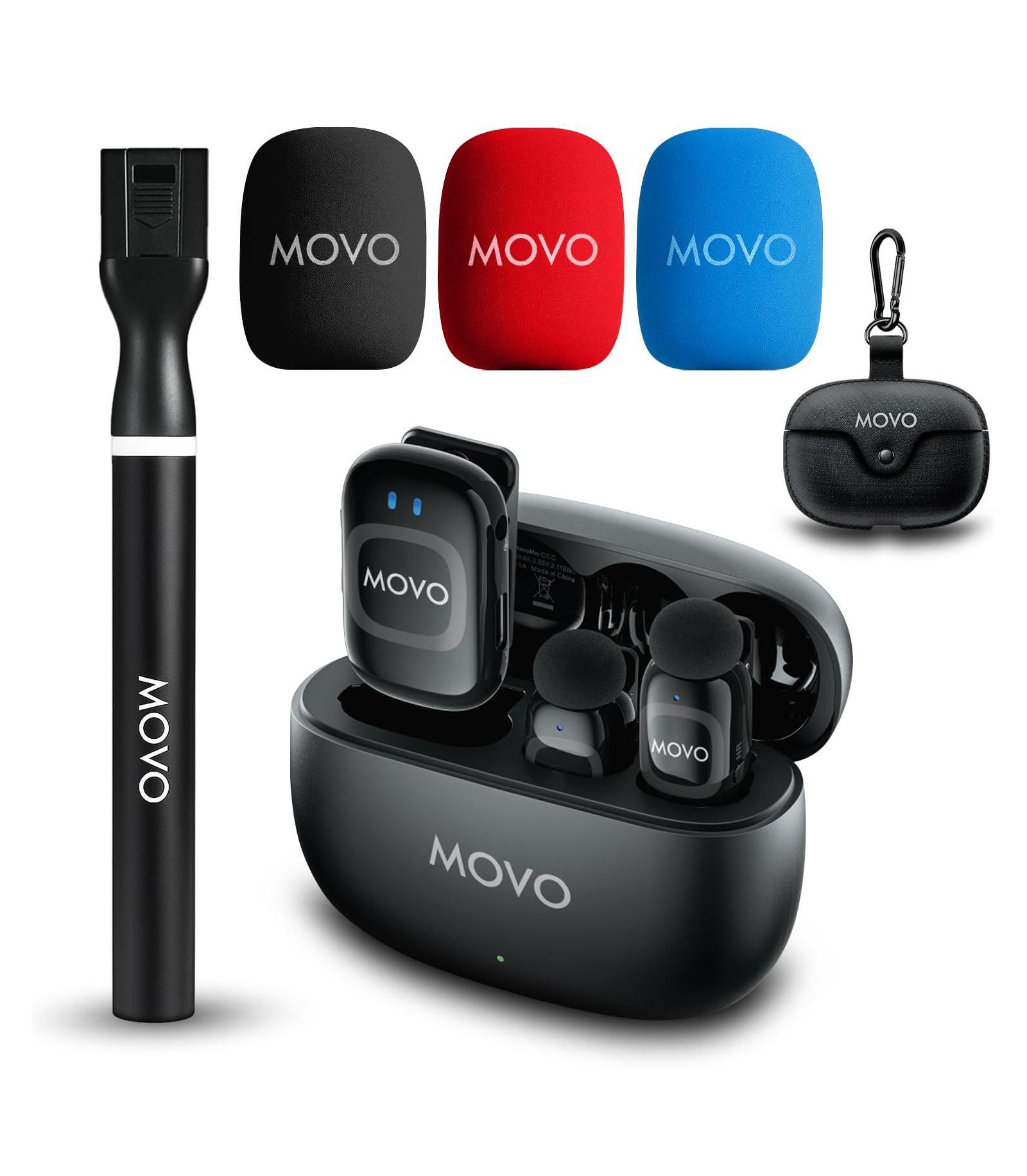 Movo NanoMic Wireless Noise-Cancelling Lavalier Microphone for DSLR/Mirrorless Cameras