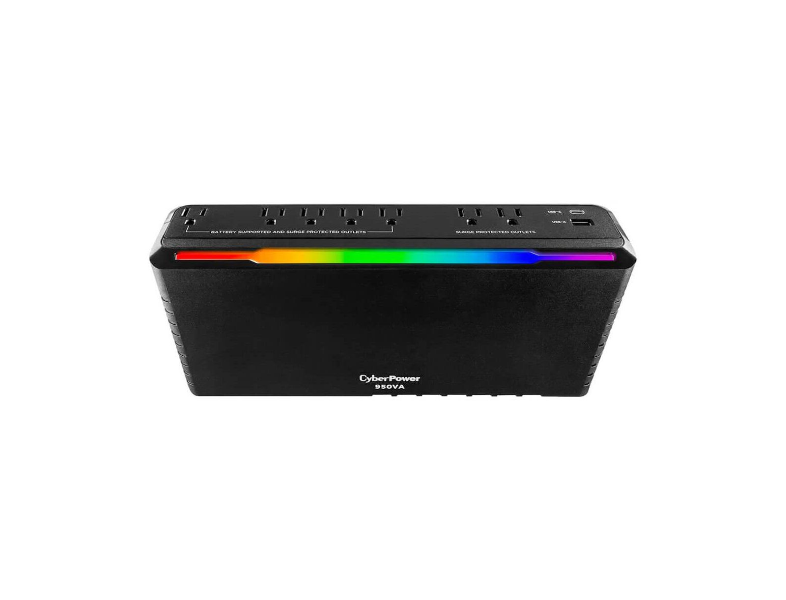 CyberPower ИБП на 7 розеток с портами USB и RGB подсветкой