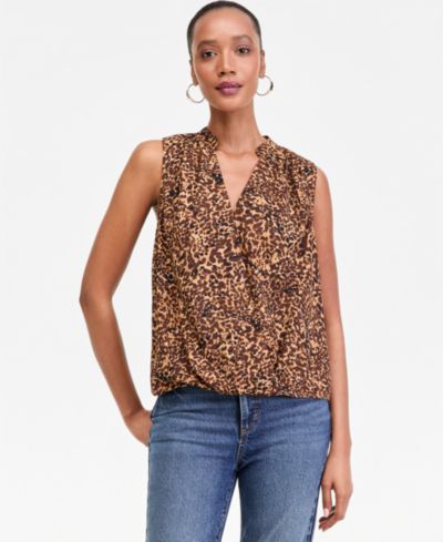 I.N.C. International Concepts Женский Sleeveless Printed Faux-Wrap Blouse
