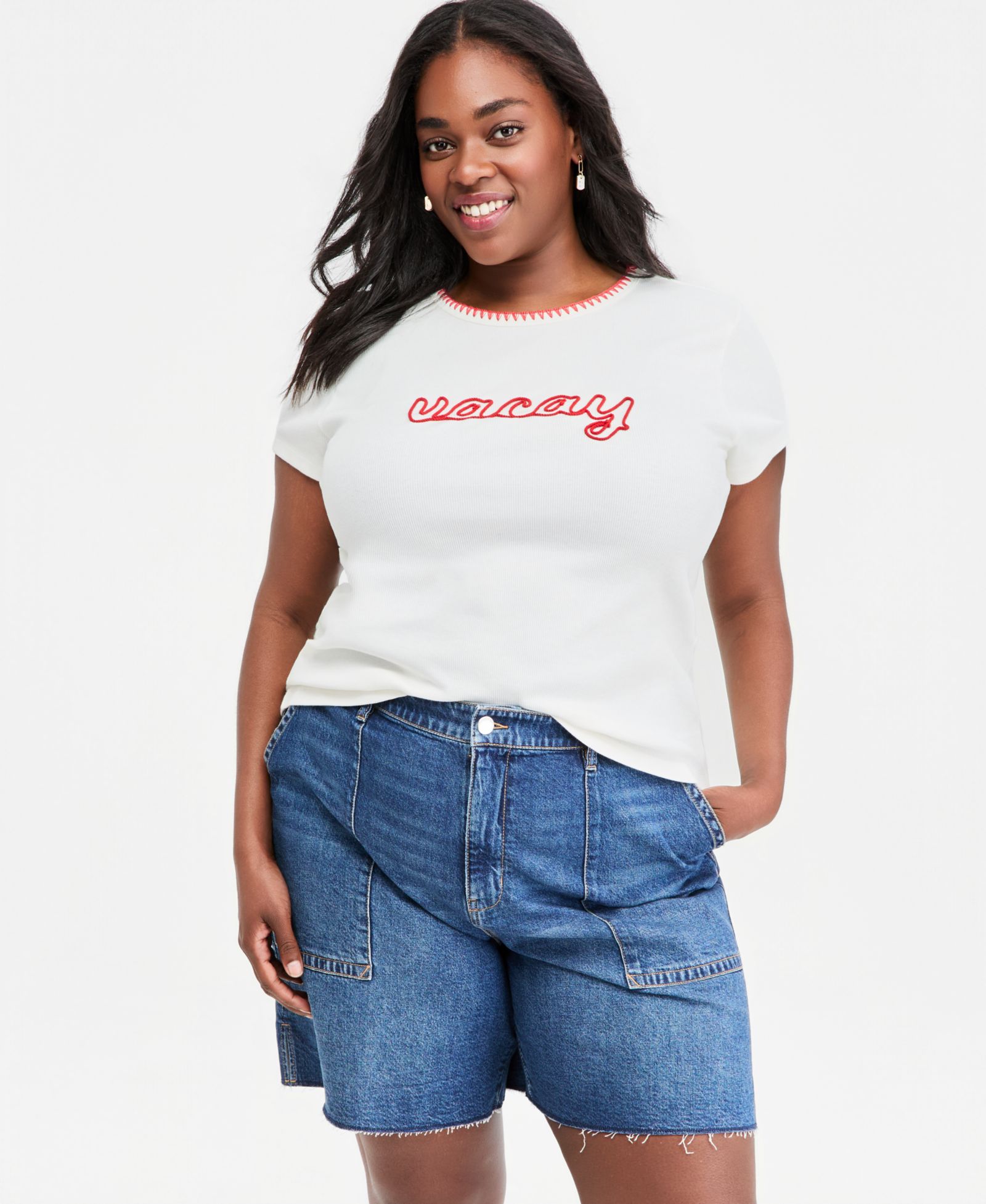 On 34th Plus Short-Sleeve Vacay Graphic T-Shirt, Macy's Exclusive