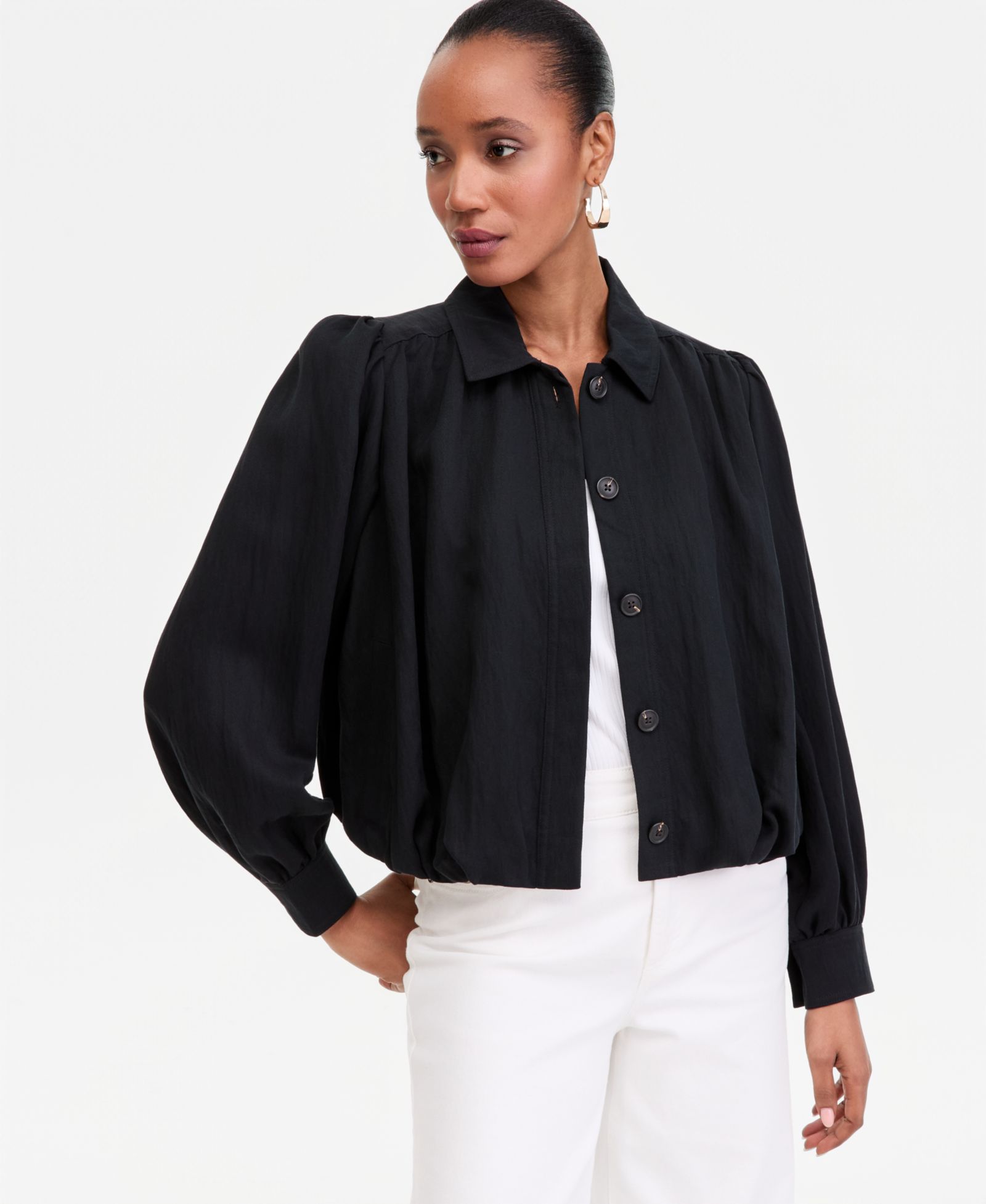 I.N.C. International Concepts Women's Cropped Bubble Jacket, Macy's Exclusive