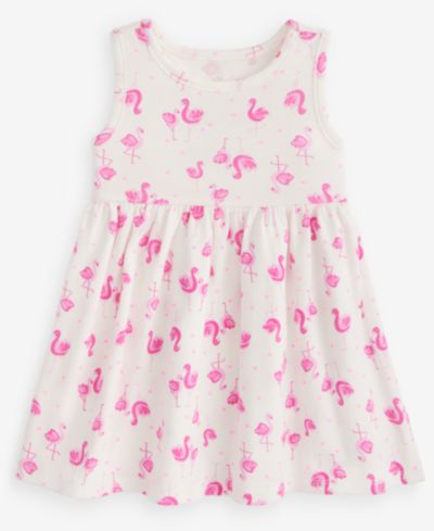 First Impressions Toddler Girls' 2T-4T Flamingo-Print Dress, Macy's Exclusive