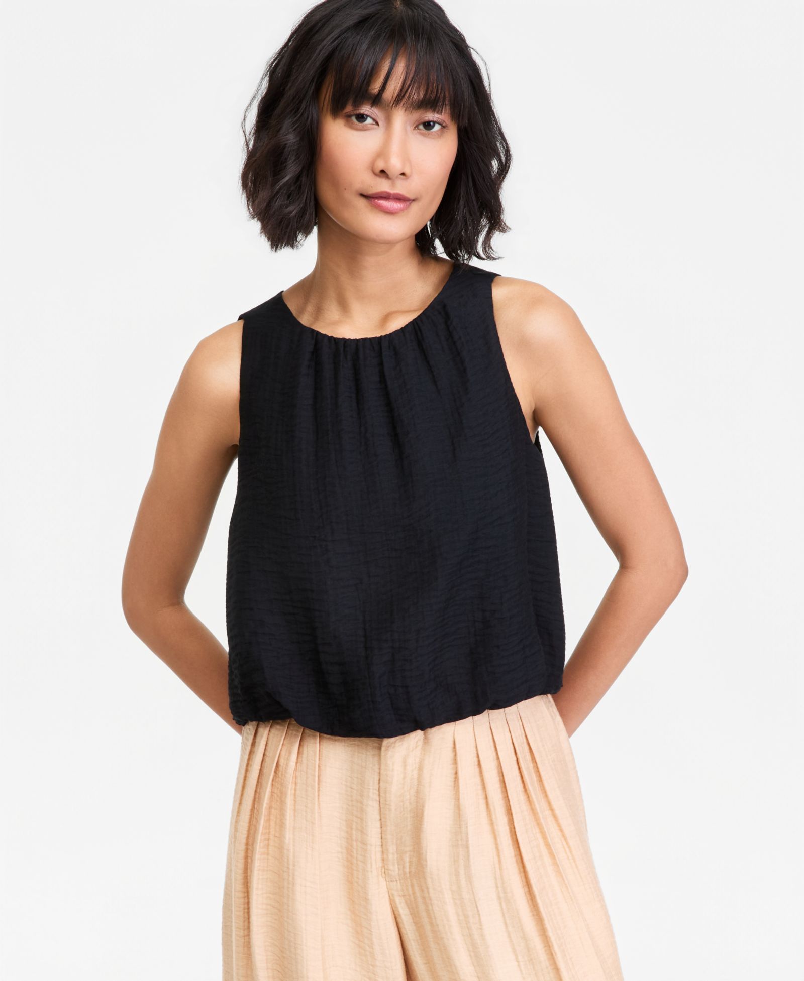 On 34th Женский Gauze Cropped Bubble Tank Top