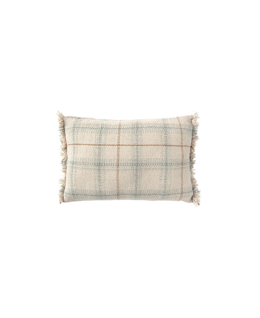 Lorena Canals Cotton and Wool Handloom Cushion, 10" x 1'4"
