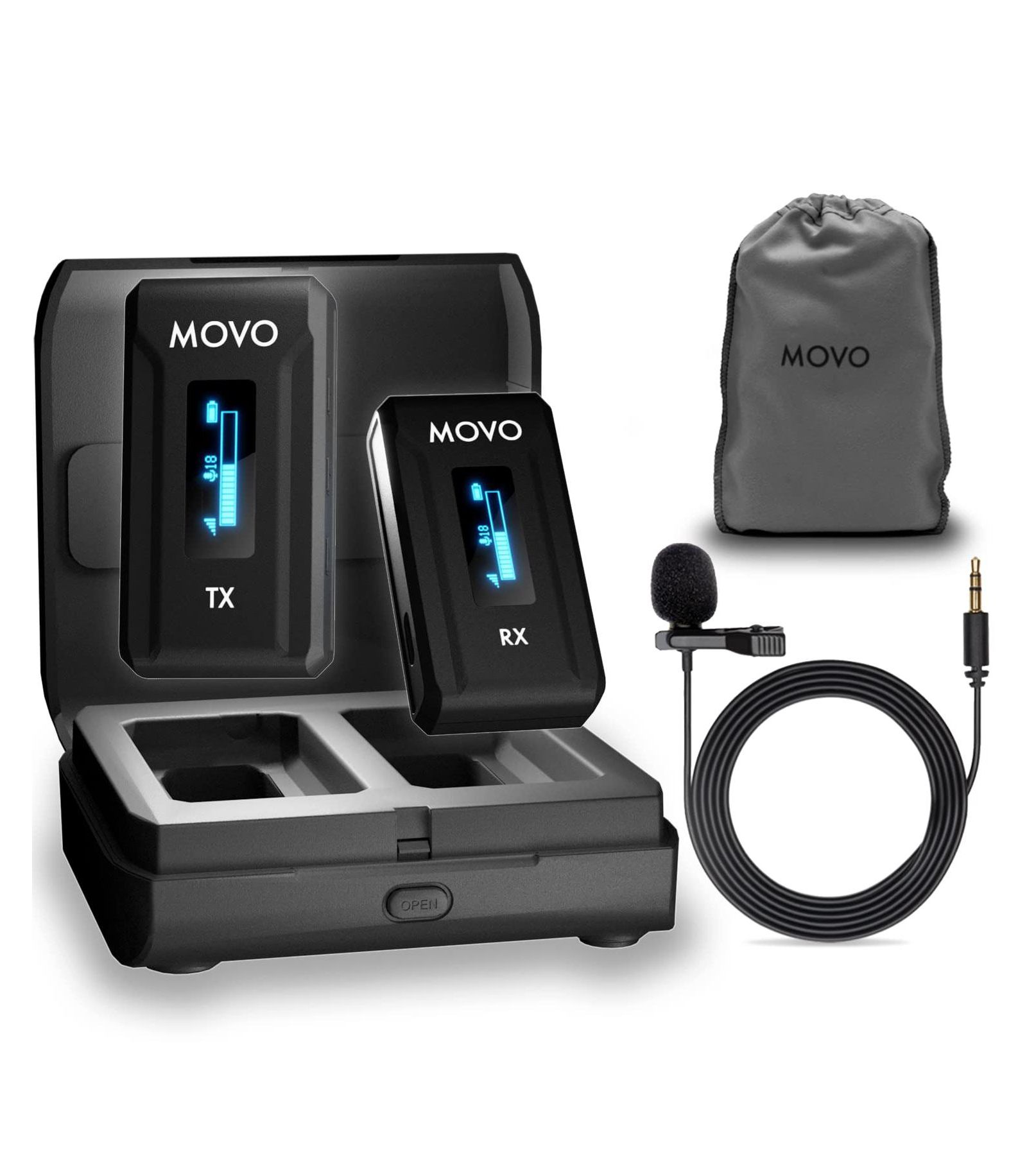 Movo Wmx-2 Wireless Lavalier Microphone System for Cameras