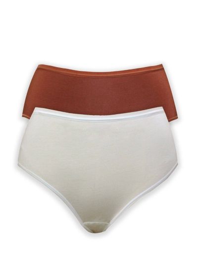 Женские трусики PARFAIT Cozy Brief 2 Pack, Spice/Pearl White