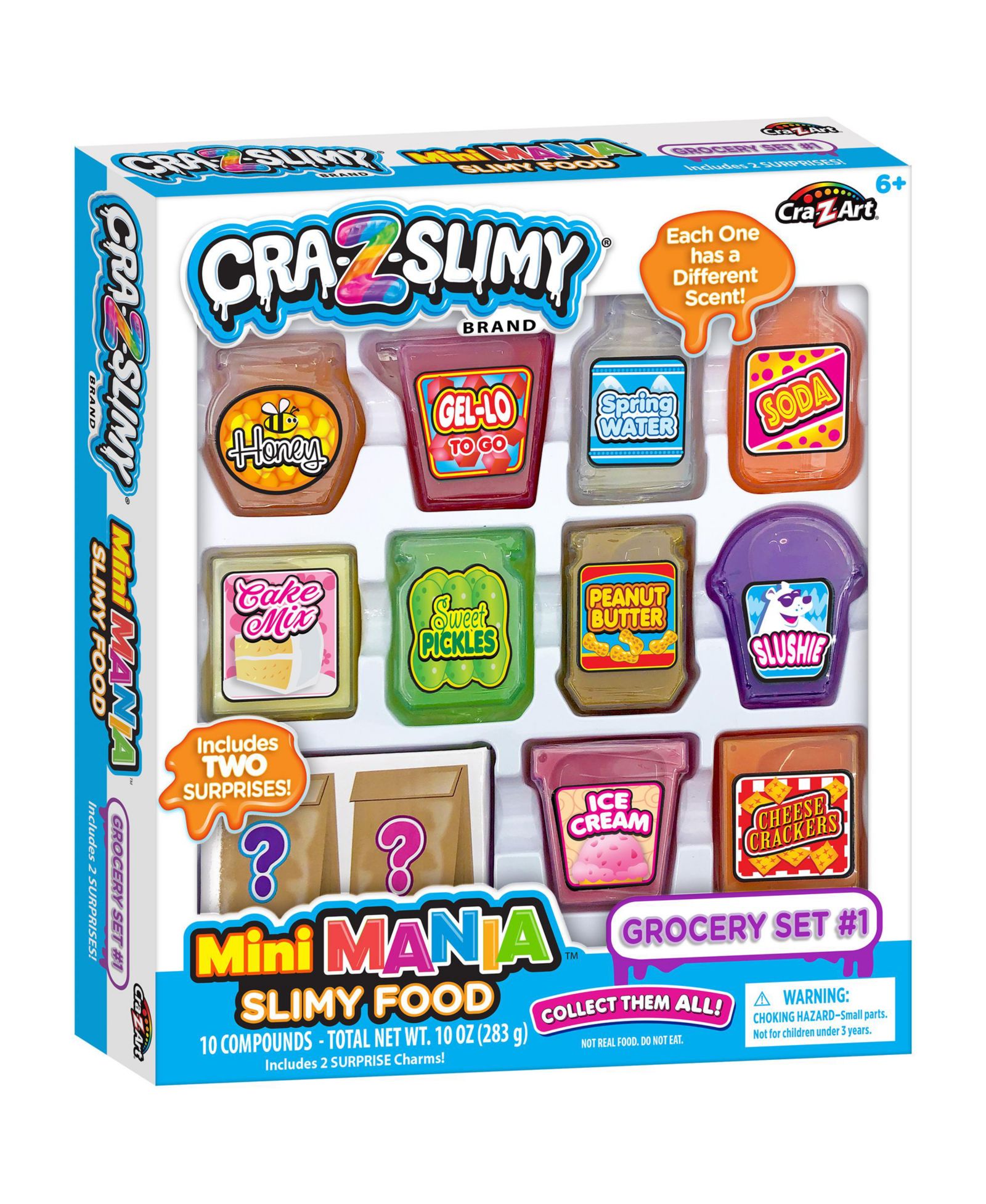 Cra-z-art Mini Mania Slimy Food Scented 10-Piece Set, Ages 6+