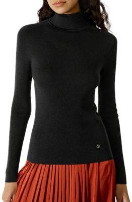 LILYSILK Women's Seamless Silk-Cashmere Blend Turtleneck Sweater