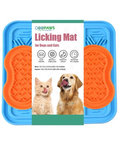 GOOPAWS Коврик для лизания 2pk - Orange & Blue