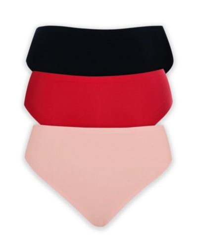 Набор женских трусиков PARFAIT Bonded French Cut, 3 Pack, Black/Porcelain/Red