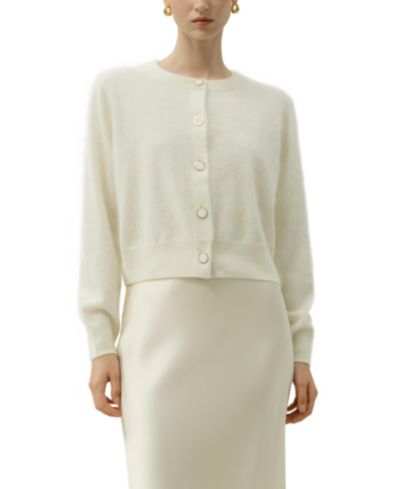 LILYSILK Women's Ultra-Soft Brushed Cashmere Cardigan
