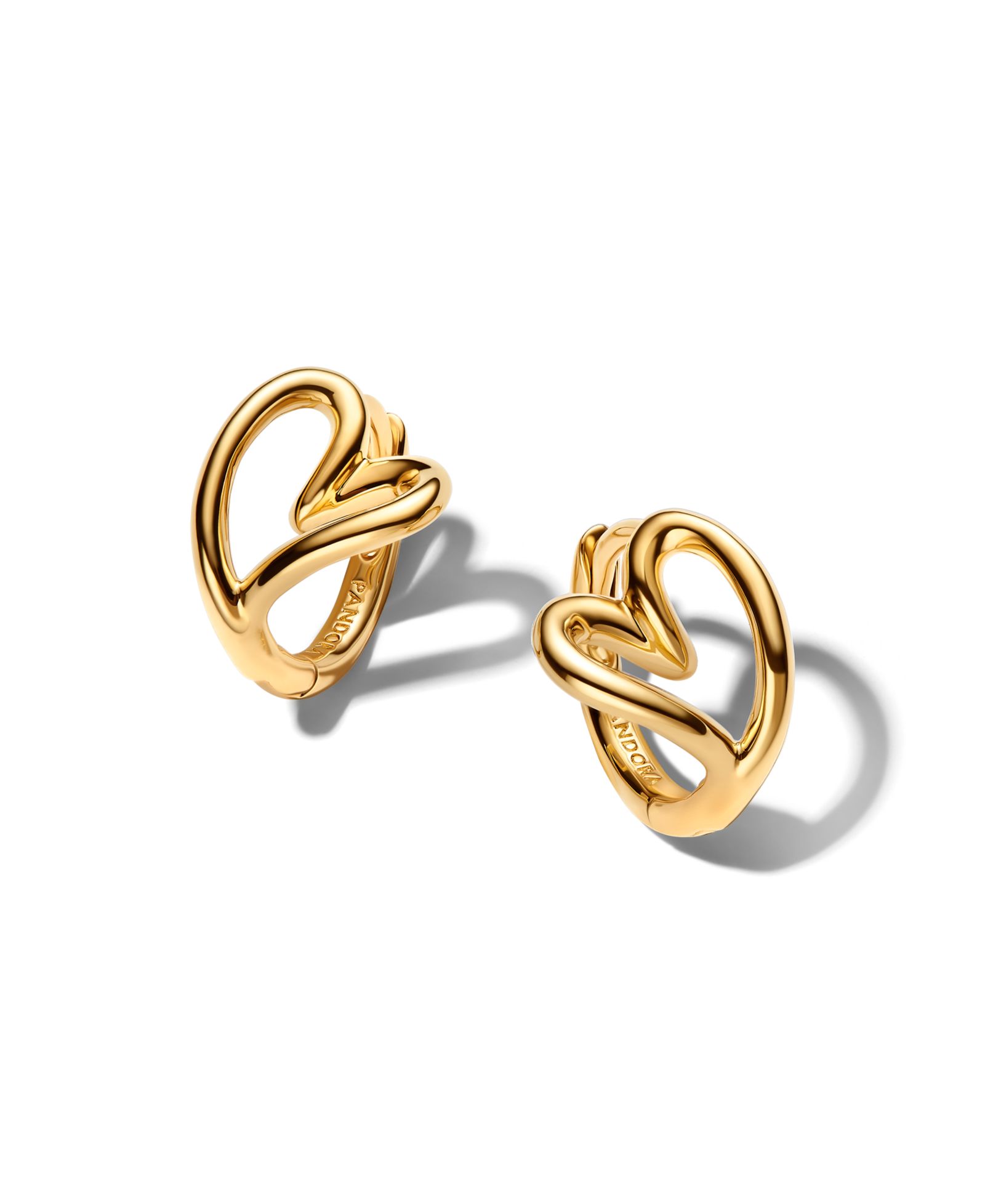 Pandora Серьги-кольца с сердцевидной формой