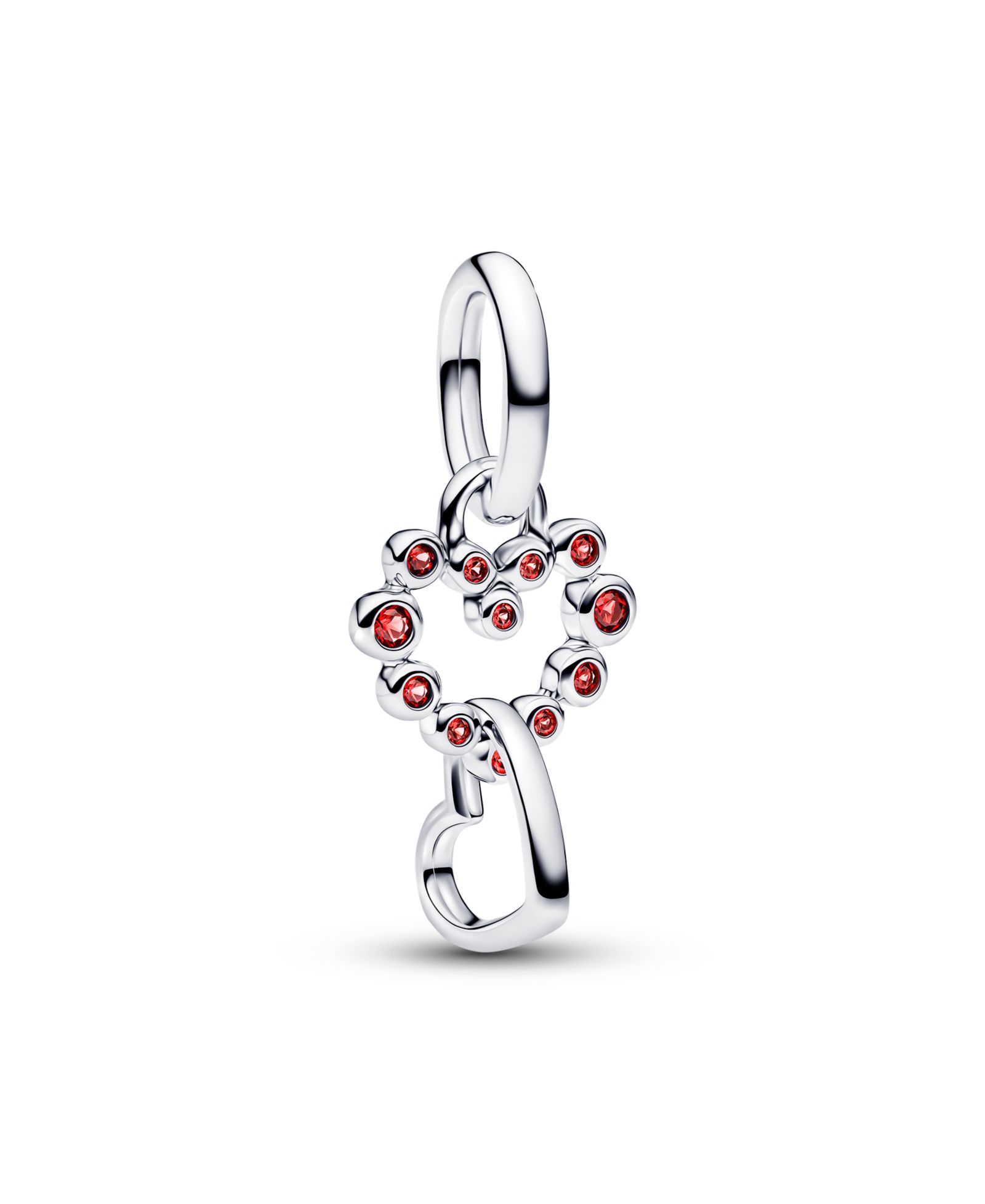 Pandora Подвеска Connected Hearts с красными камнями