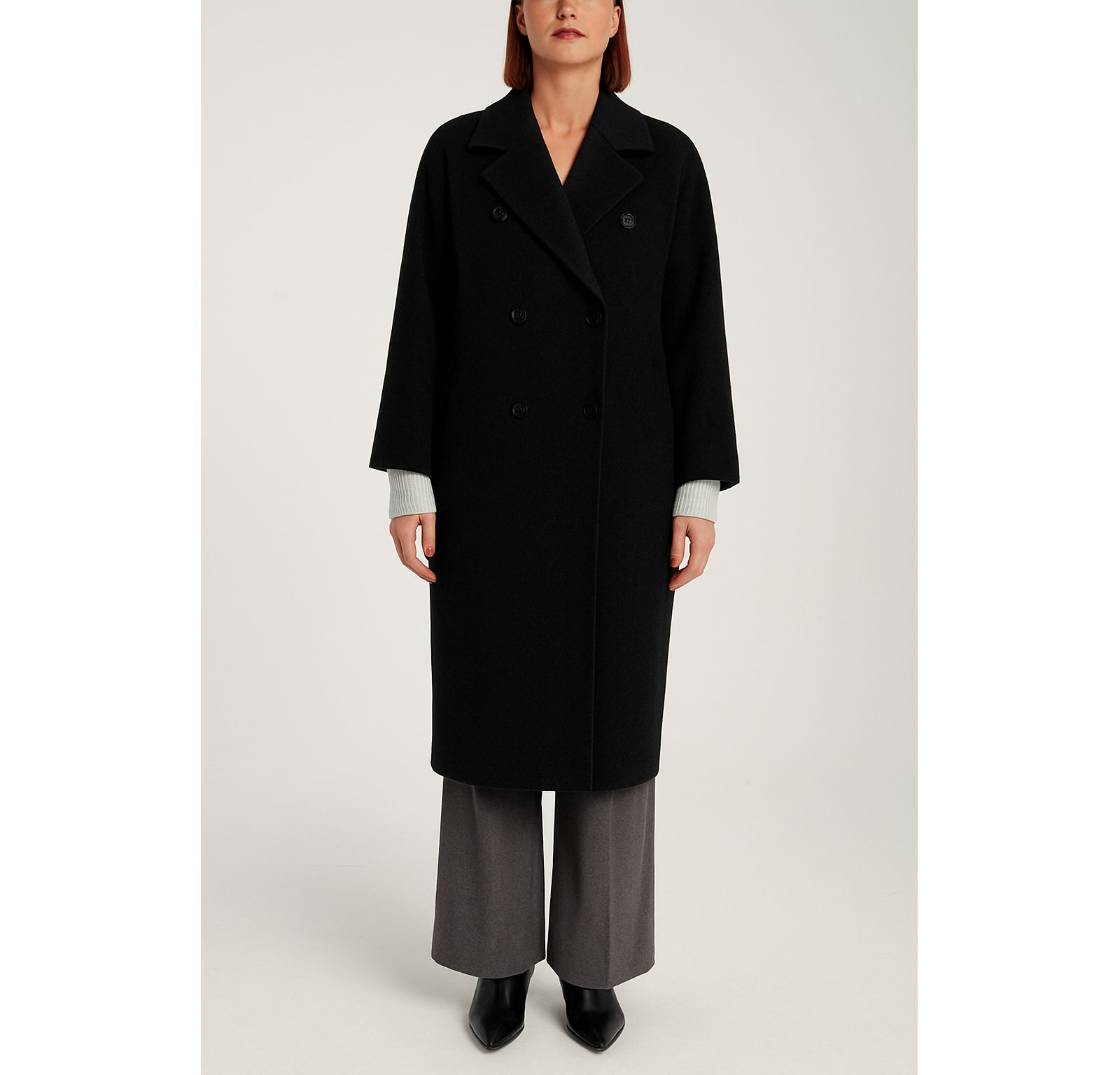 1982 Women's Cashmere Double Breasted Long Coat