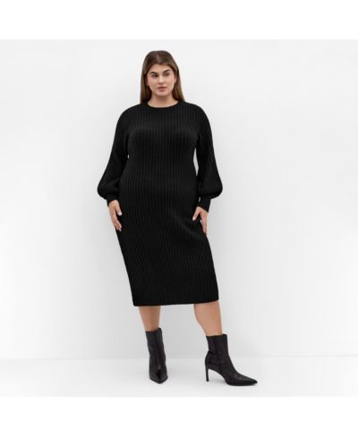 Женское трикотажное платье Plus Size CITY CHIC Sarah с длинным рукавом