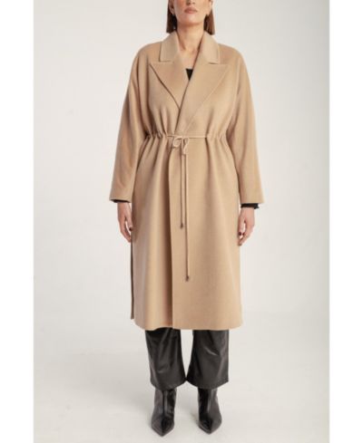 Пальто 1982 Women's Cashmere Tie Waist Lapel