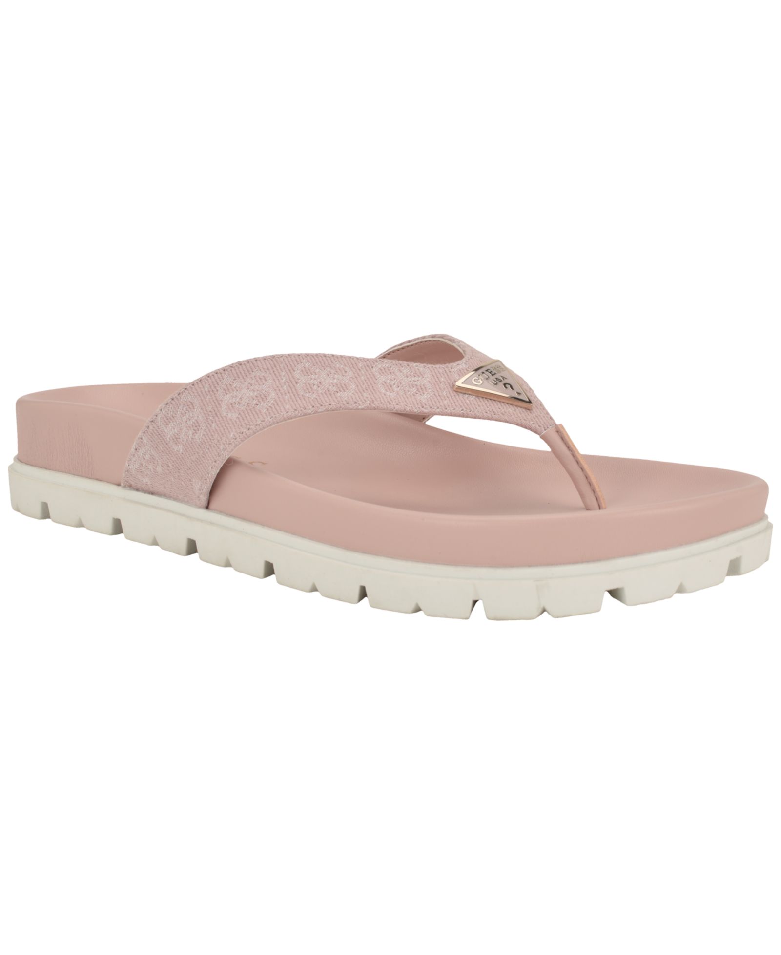 GUESS Women's Davelle Thong Slip-On Lug Sole Sandals