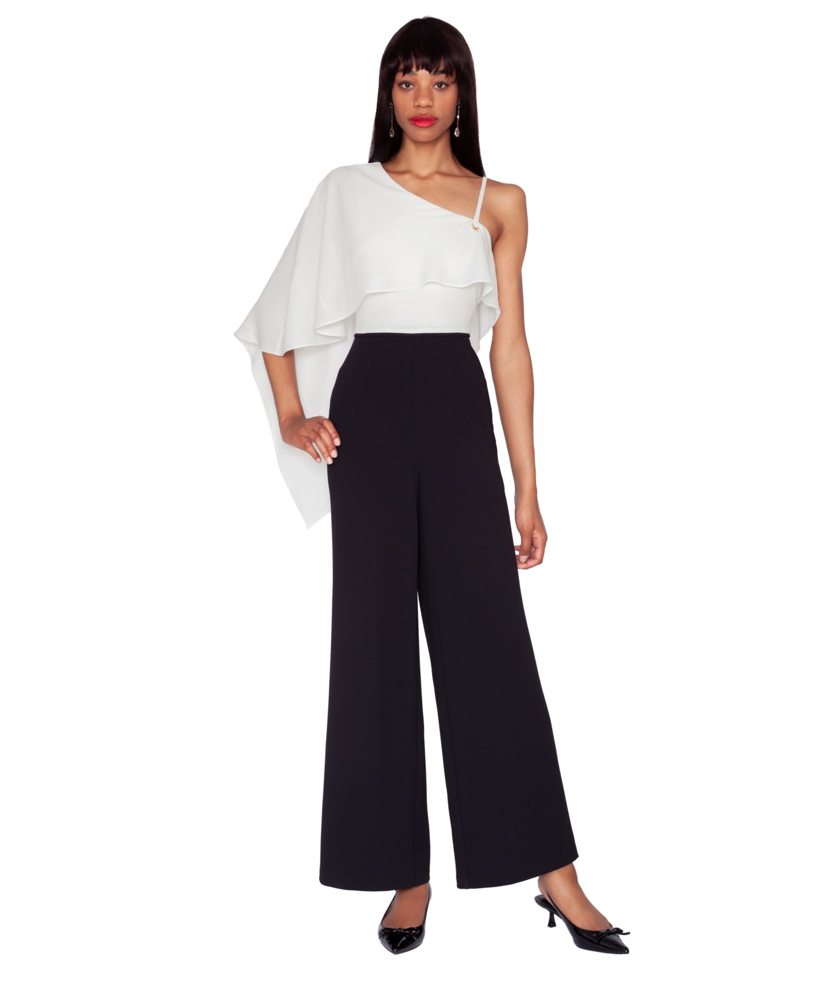 Комбинезон WHITE TIE by Shani Women's One-Shoulder Cape