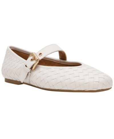 DV Dolce Vita Women's Mulaney Woven Mary Jane Ballet Flats