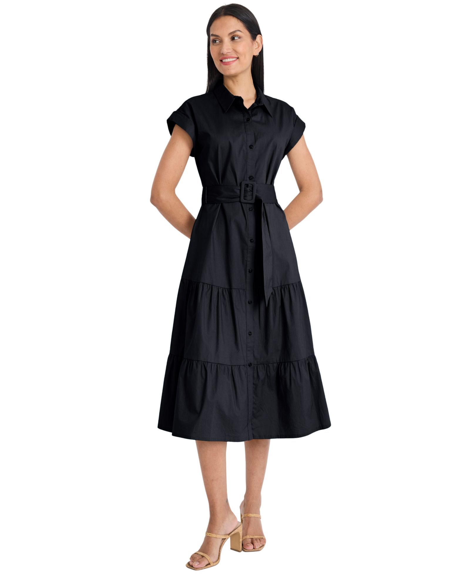 Maggy London Women's Collared Shirt Dress