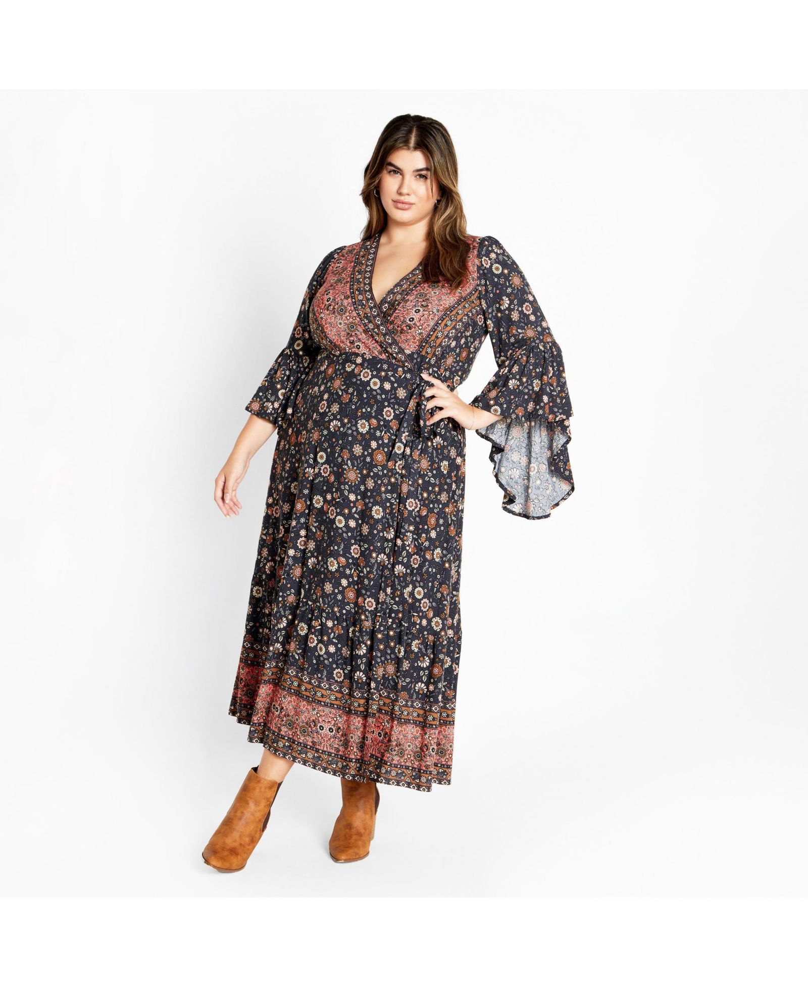 Женское платье CITY CHIC Women's Belle Wrap Maxi Dress