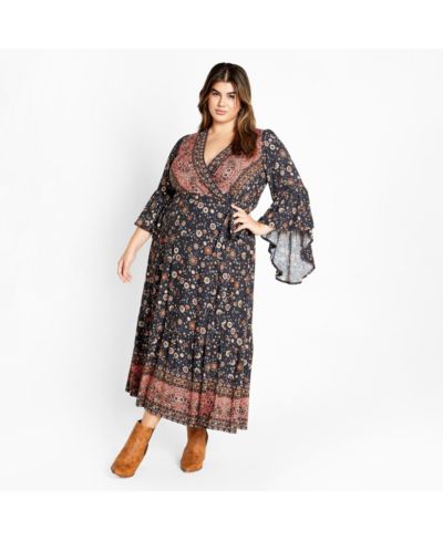 Женское платье CITY CHIC Women's Belle Wrap Maxi Dress
