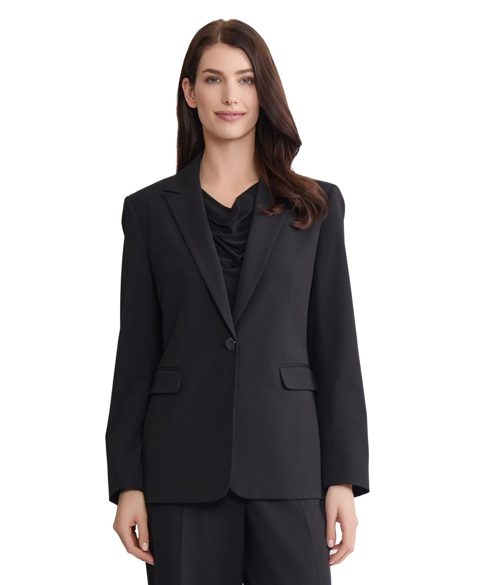 Женский приталенный блейзер Jones New York Peak Lapel Single Button Stretch