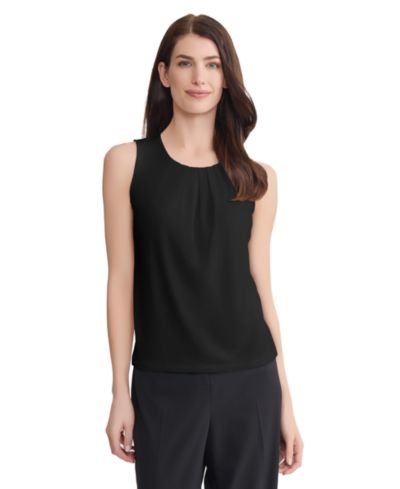 Женский топ Jones New York Pleat Front Crewneck