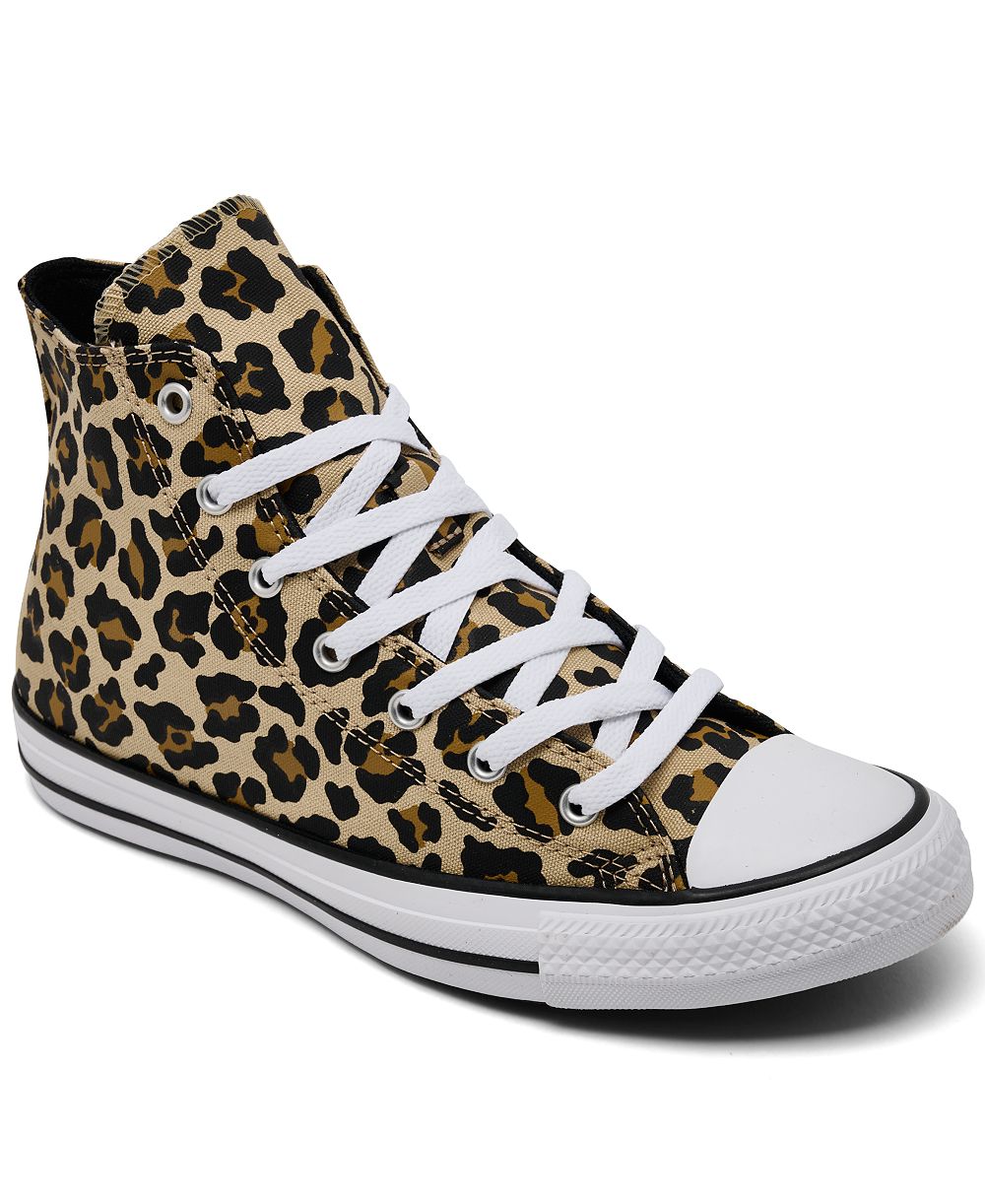 Converse детские кеды Chuck Taylor All Star с леопардовым принтом, высокие